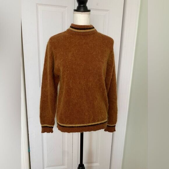 1950s/60s Chocolate-Orange Knitted Sweater from The Brand Black & White - Picture 7 of 10